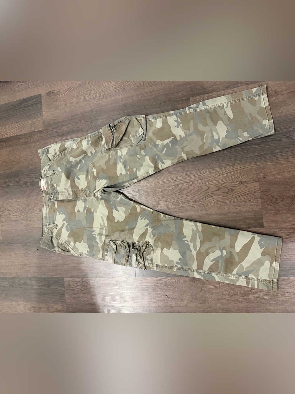Men's wrangler Camouflage Cargo Jeans - Tan Camo 38x30